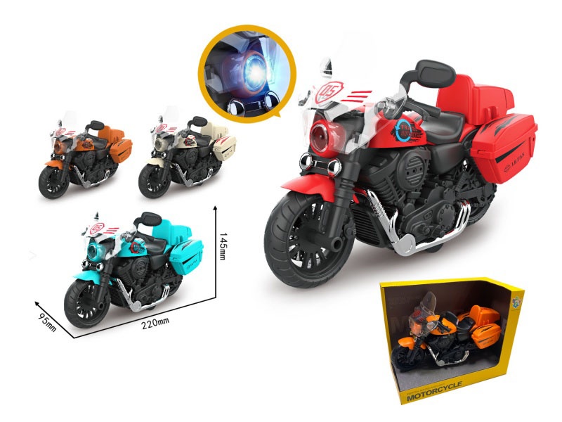 Inertial Audio-Visual Motorcycle In 4 Colors (3 Lr44 Buttons With Power Included)