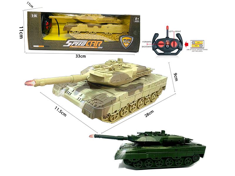 1:14 4-Channel Remote Control Tank With Lights And Sound