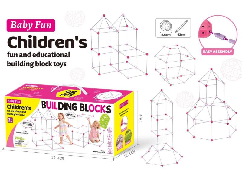 Boys' DIY Castle Building/Educational DIY Tent (98 pieces)