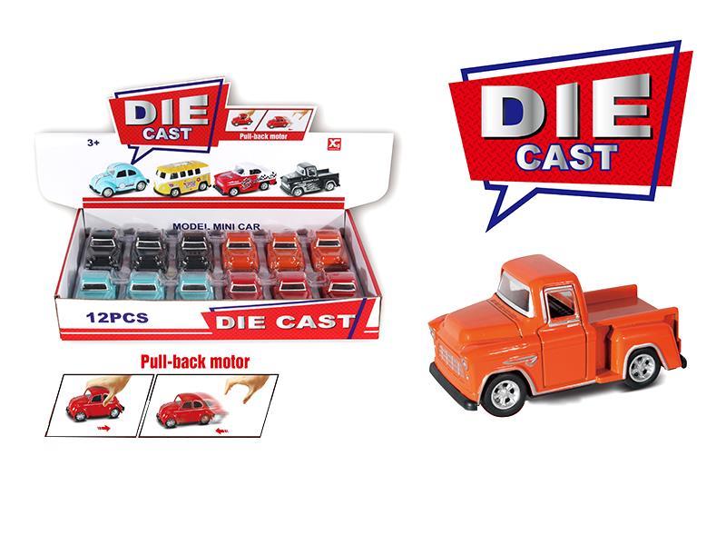 Pull Back Alloy Pickup Truck 12PCS