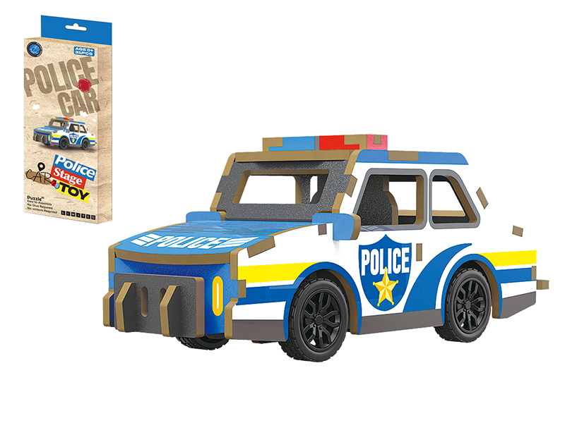 DIY Wooden Pull Back Police Car