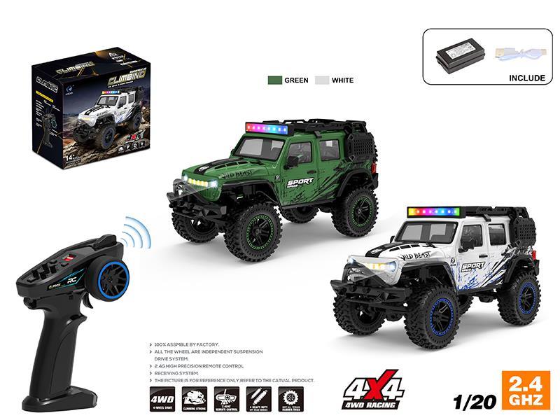 1:20 2.4G Remote Control 4WD Wrangler Off-Road Vehicle