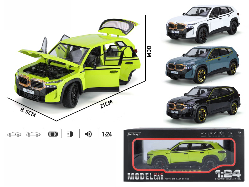 1:24 BMW XM Pull Back Alloy Six-Door Car Model With Sound And Light
