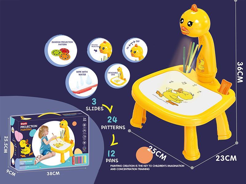 Duck Projection Painting Table (Yellow ,Music)