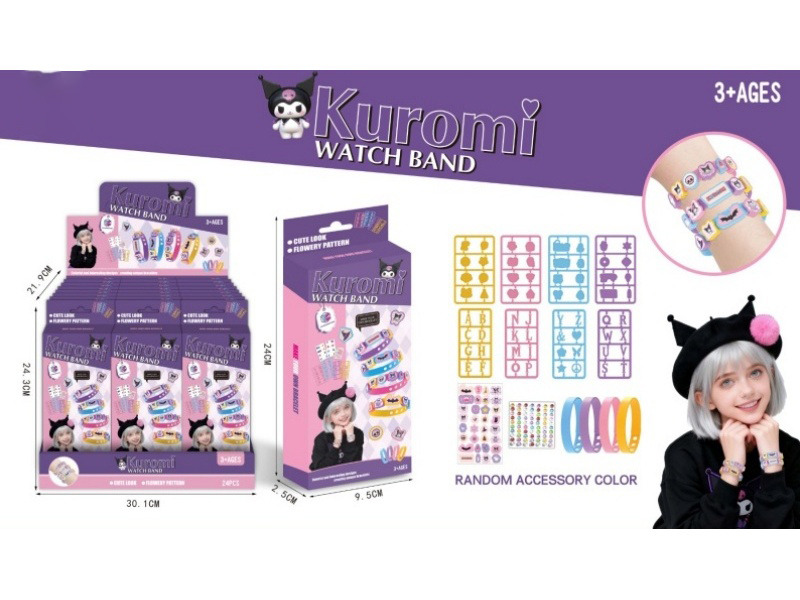 Diy Puzzle Kuromi Pattern, English Letter Bracelet