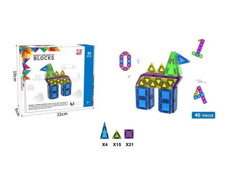 40PCS Magnetic Building Blocks