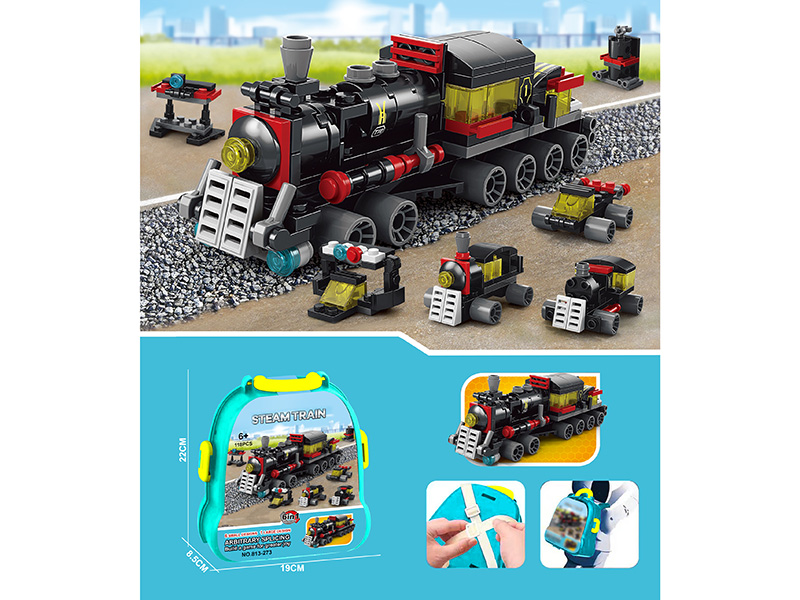Backpack Classical Train Building Blocks (118Pcs)