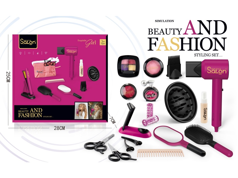 Diy House Play Accessories Simulation Salon Hair Care Tools Electric Hair Dryer Set 20 Pcs