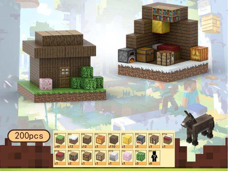 Rural Cottage Magnetic Cube Building Blocks 200pcs