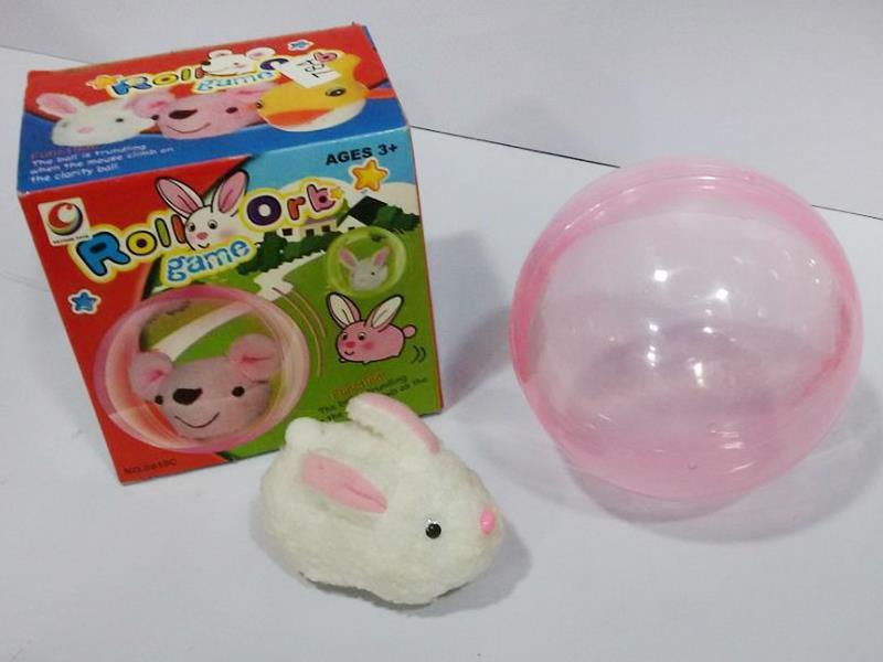B/O Plush Rabbit Roll Ball