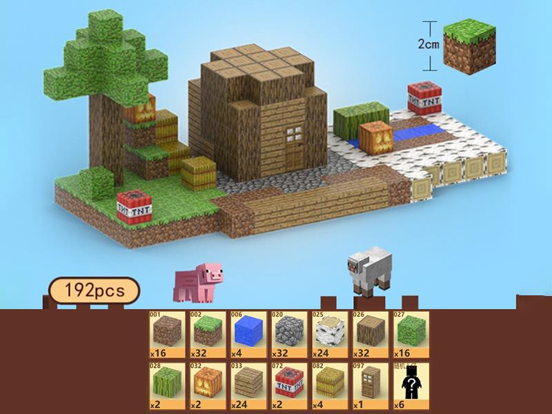 The Village Head's House Magnetic Cube Building Blocks 192pcs