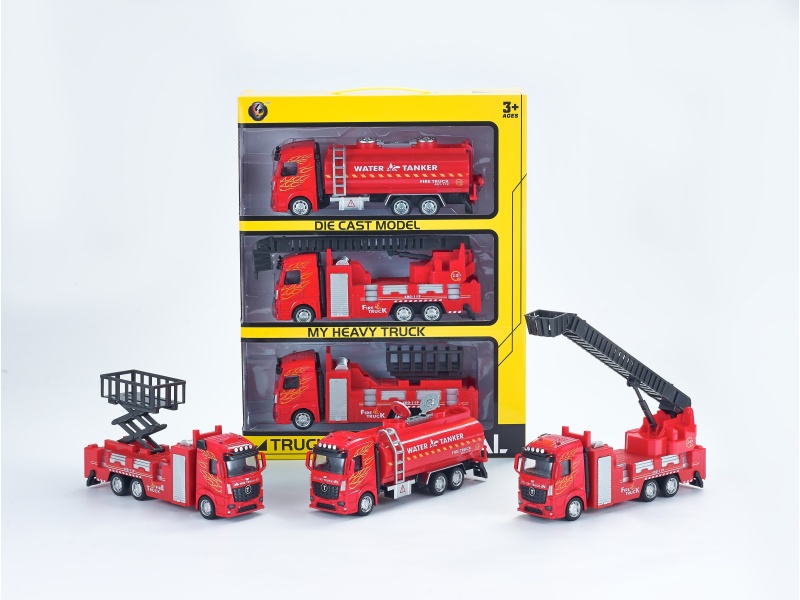 1:32 Resilience Alloy Fire Engine, 3 Pieces/Portable Window Box
