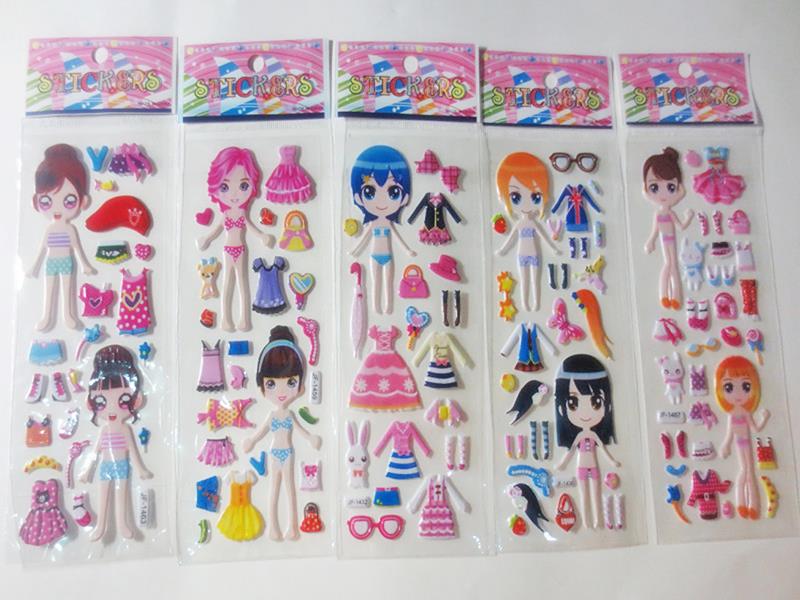 DIY Girl Dress Up Sticker