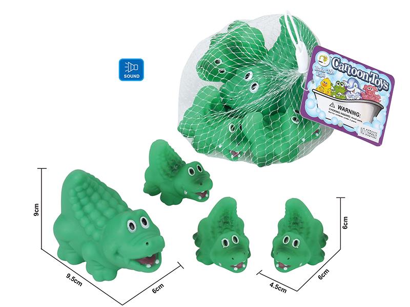 Cute Crocodile Kids Bath Toy Set