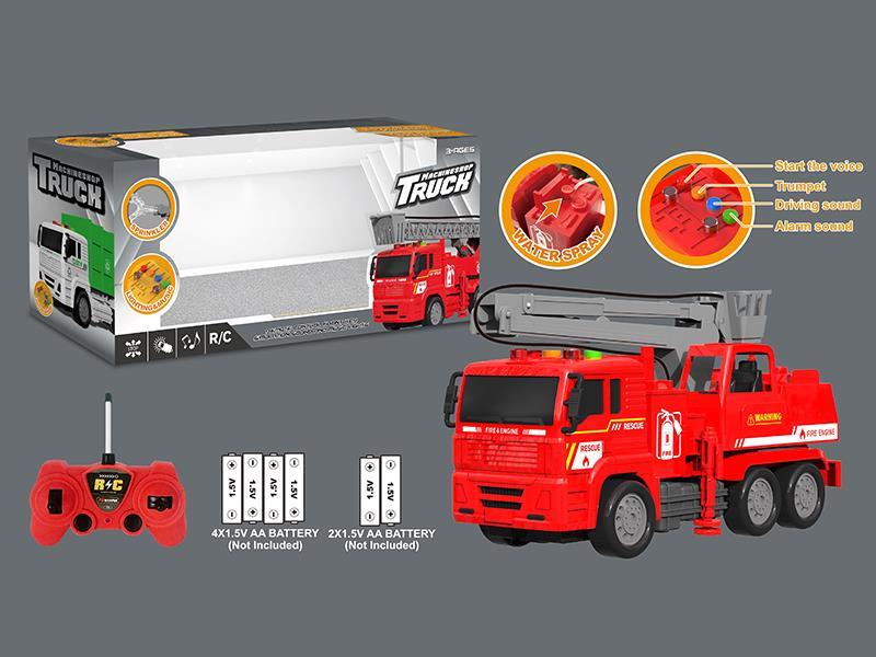 R/C Fire Rescue Ladder Truck With Water Spary And Voice