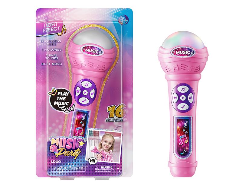 Microphone With Light And Music