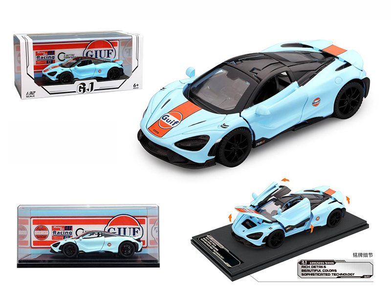 1:32 McLaren 765LT Pull Back Alloy Car(Gulf Edition)