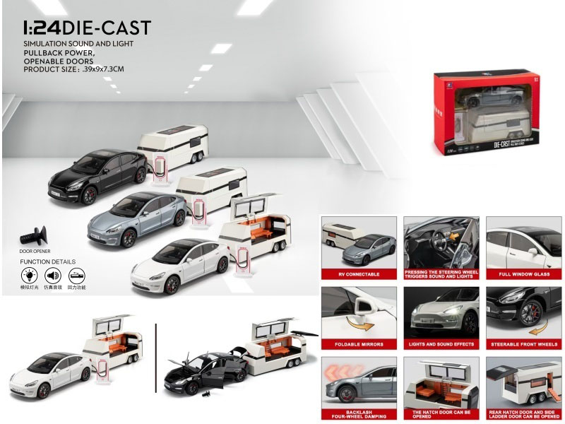 1:24 Tesla Model3 With Rv