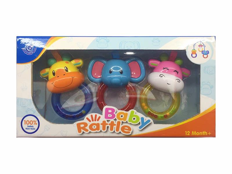 Baby Rattle(Giraffe + Cattle + Elephant)