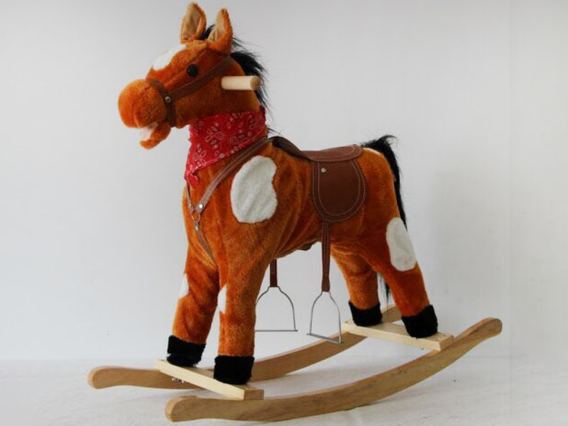 B/O Wooden Rocking Horse With Music