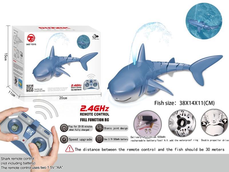 2.4G Remote Control Spray Water Shark With Light