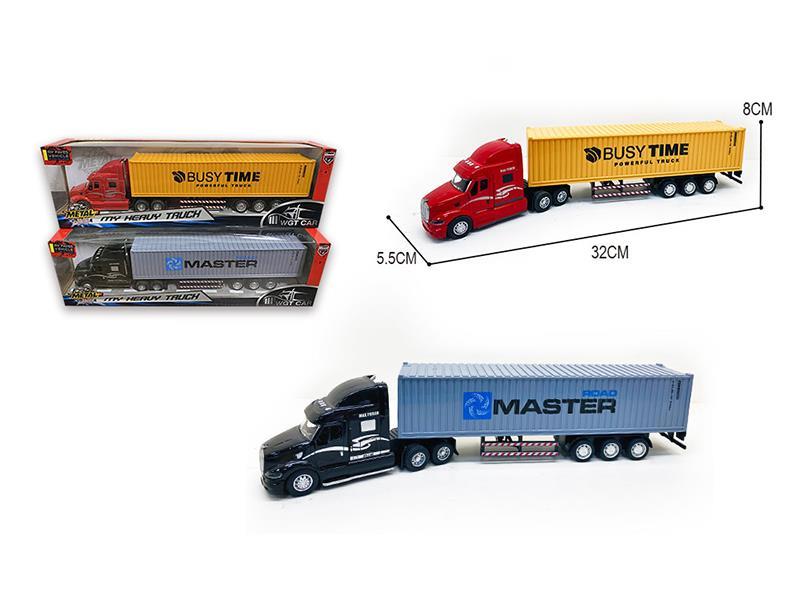 1:48 Alloy Container Car With Light And Sound