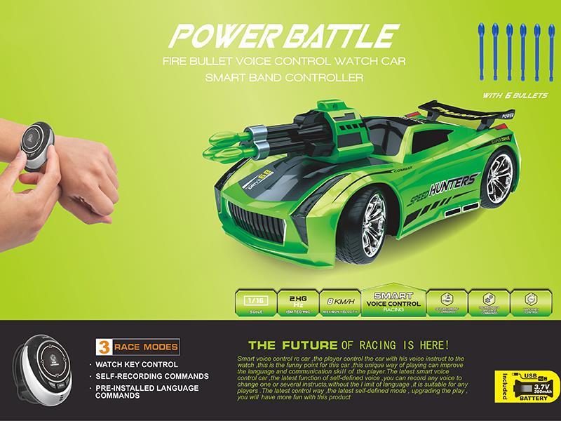 2.4G Intelligent Launch Bullet 3 Modes Sound Control Watch Car