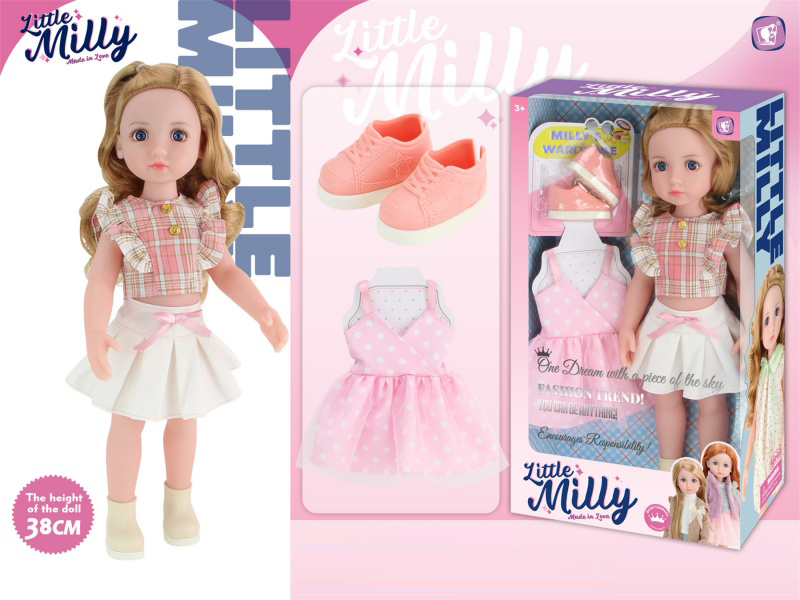 15-Inch All-Rubber Fashionable Doll Paired With Small Dress Sneakers
