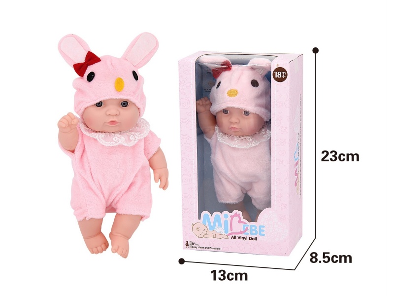 8-Inch Doll With Vinyl (Pink Rabbit)