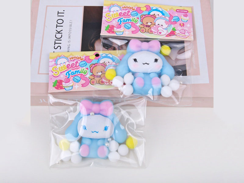 Jelly Pinching Fun Spray-Painted Large Sanrio Big-Eared Dog - Bow Pearl + Hairball + Card Head