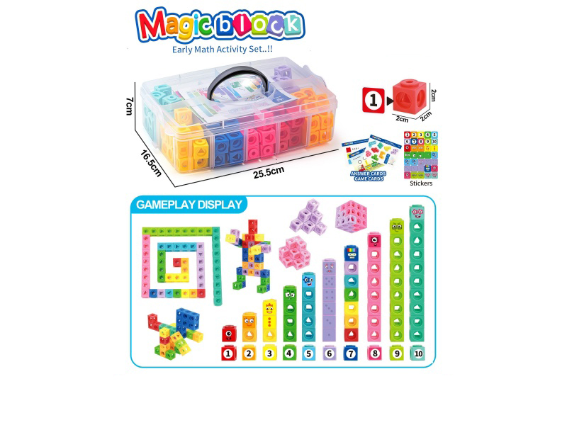 100 Pieces Of Square Digital Building Block Teaching Aids