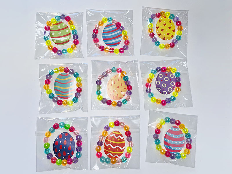 Easter Jewelry Beaded Bracelet + Sticker