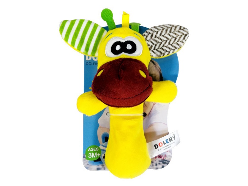 A Plush Hand-Cranked Stick For Soothing Giraffe Babies