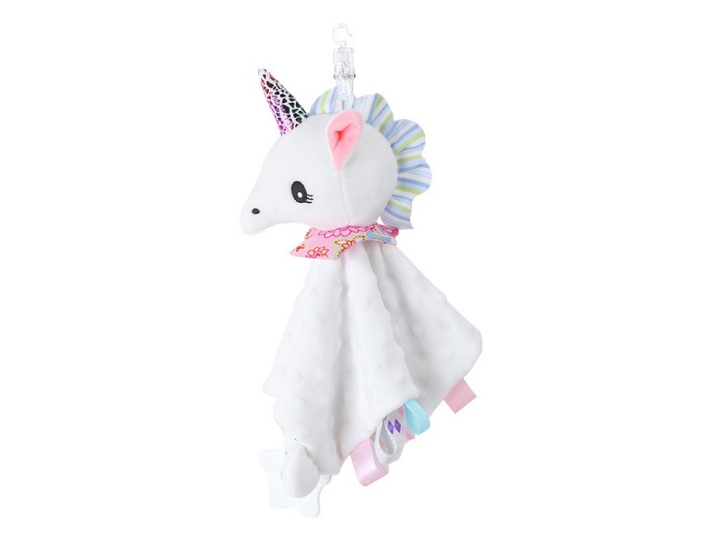 White Unicorn Baby Soothing Towel