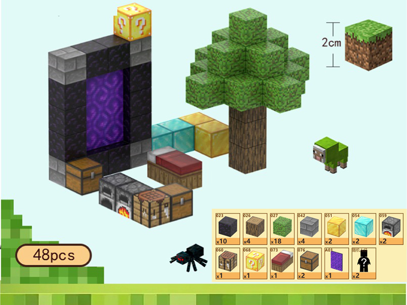 Portal Magnetic Cube Building Blocks 48pcs