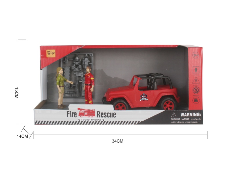 Red Inertial Off-Road Vehicle + Character Set