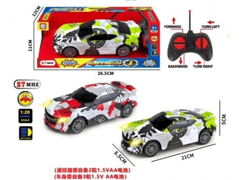 Four-Way Remote-Controlled Car With Light And Little Wasp