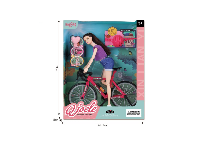 Jole 11.5-Inch Articulated Doll Bicycle Set