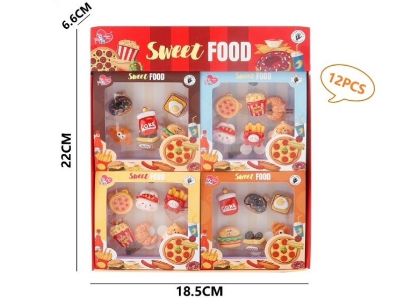 Food And Play Diy Stickers (Mixed Pack Of Four Types) 12 Pieces