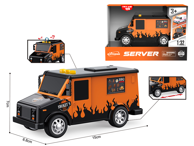 1:32 Friction Hamburger Truck(Sound & Lights)