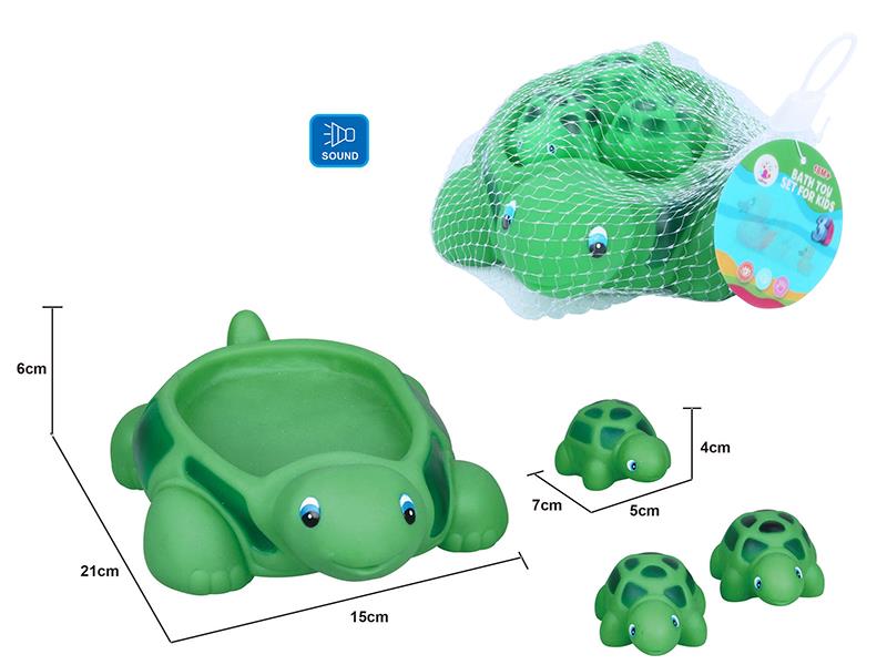Cute Turtle Kids Bath Toy Set