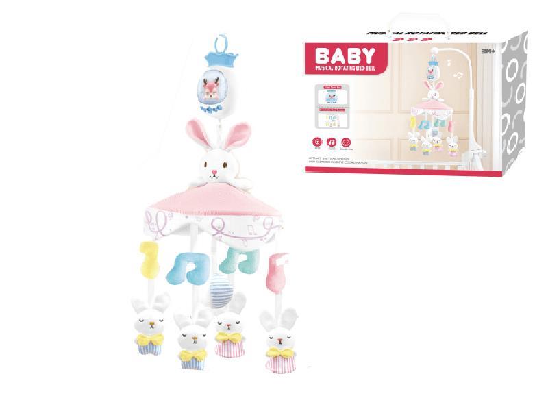 Plush Rabbit B/O Musical Bed Bell