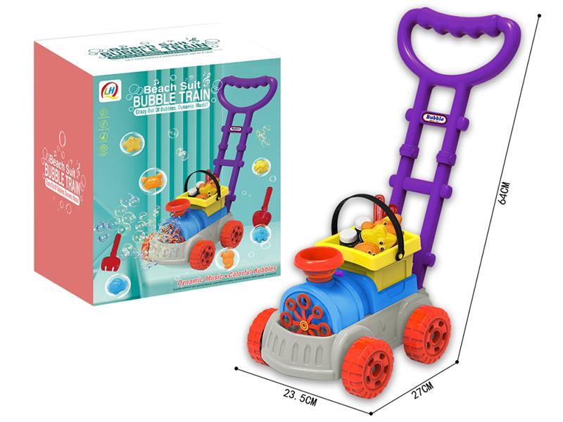 Fully Automatic Train Hand Push Bubble Machine Beach Toys 2 In 1