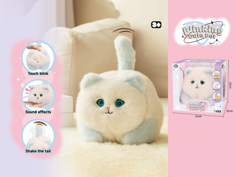 Electrically Touch The Blinking Blue Cat