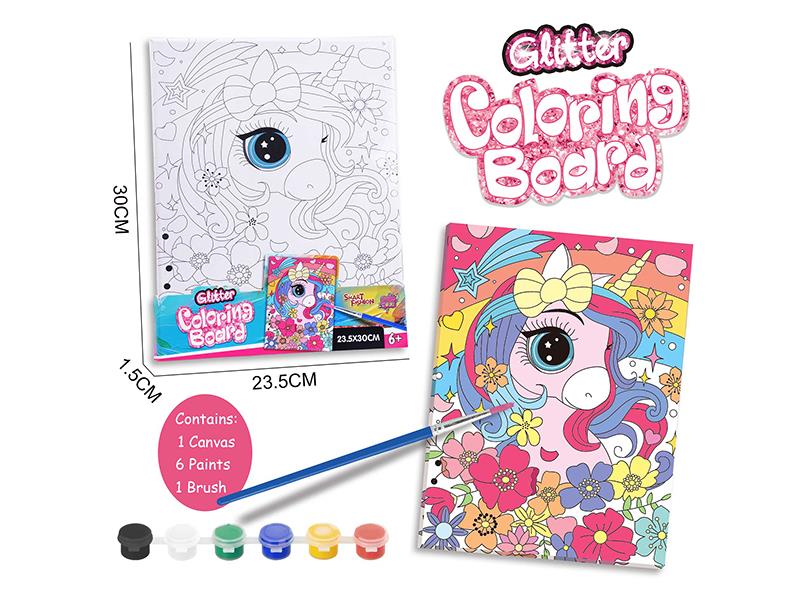 DIY Coloring Board Set - Unicorn