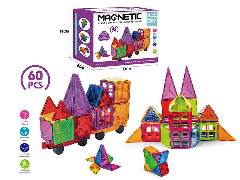7.5cm Colorful Magnetic Building Blocks 60pcs