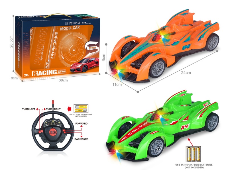 27Mhz 1:16 Four-Way Car With Headlight Spray Paint F1 Equation Remote Control Racing Car (Without Power Included)