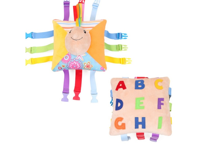 Turtle Intelligence Baby Color Recognition Plush Clasp Toy