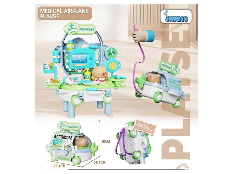 Mini-Airplane Pretend Play Medical Treatment Set