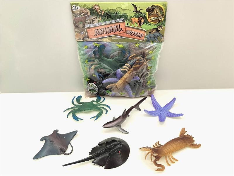 PVC Solid Sea Animals Set
